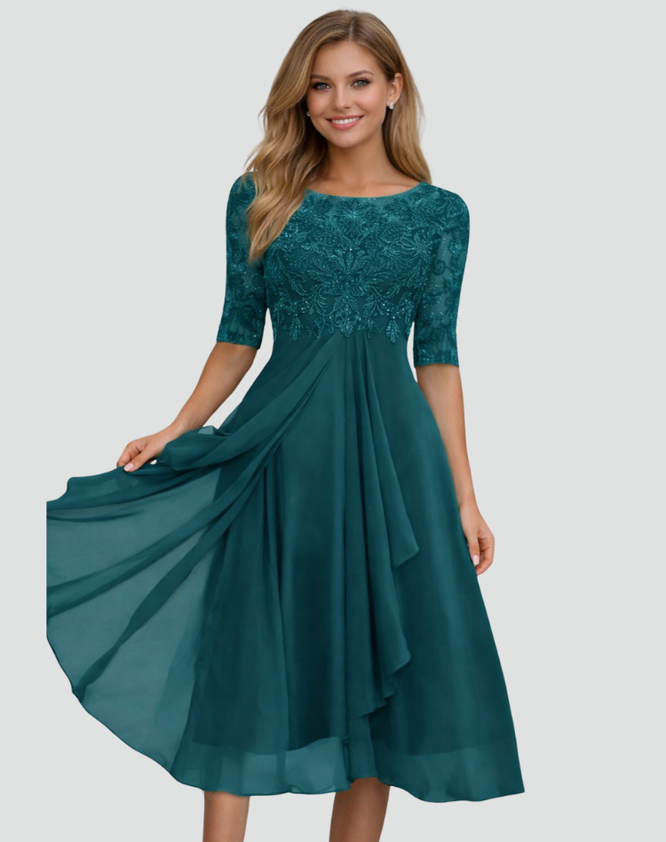 MOREAU LYON | ROBE MIDI EN TULLE À DENTELLE POUR FEMMES