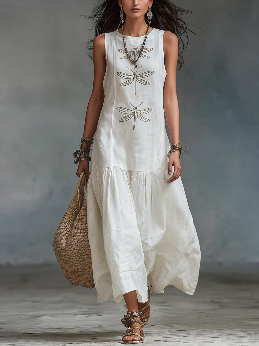 MOREAU LYON | CHIC ROBE MAXI SANS MANCHES POUR FEMMES