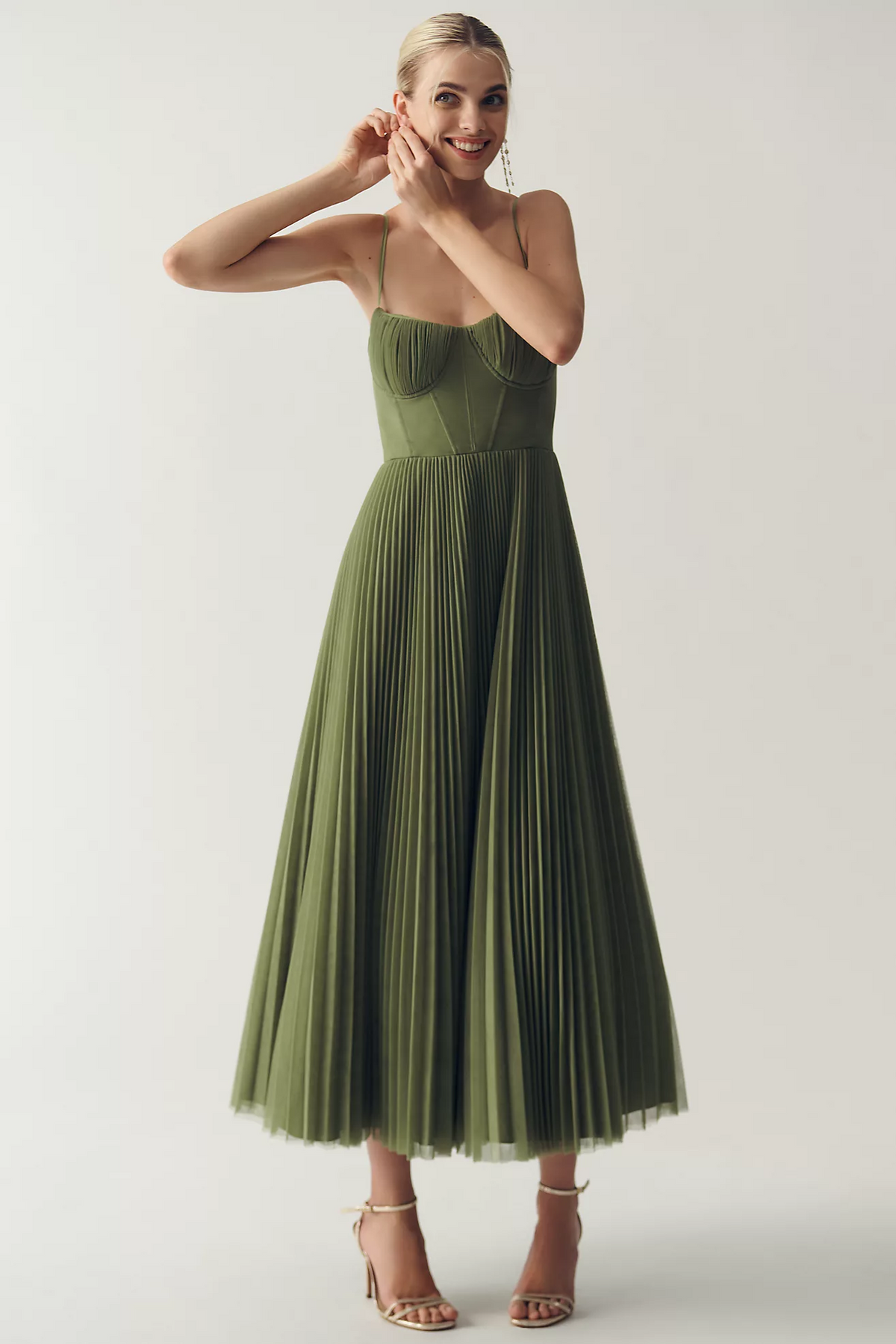 MOREAU LYON | ROBE MIDI À CORSET STRUCTURÉE POUR FEMMES
