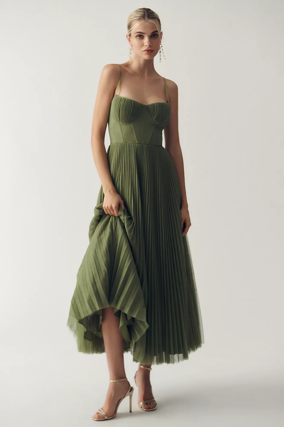 MOREAU LYON | ROBE MIDI À CORSET STRUCTURÉE POUR FEMMES