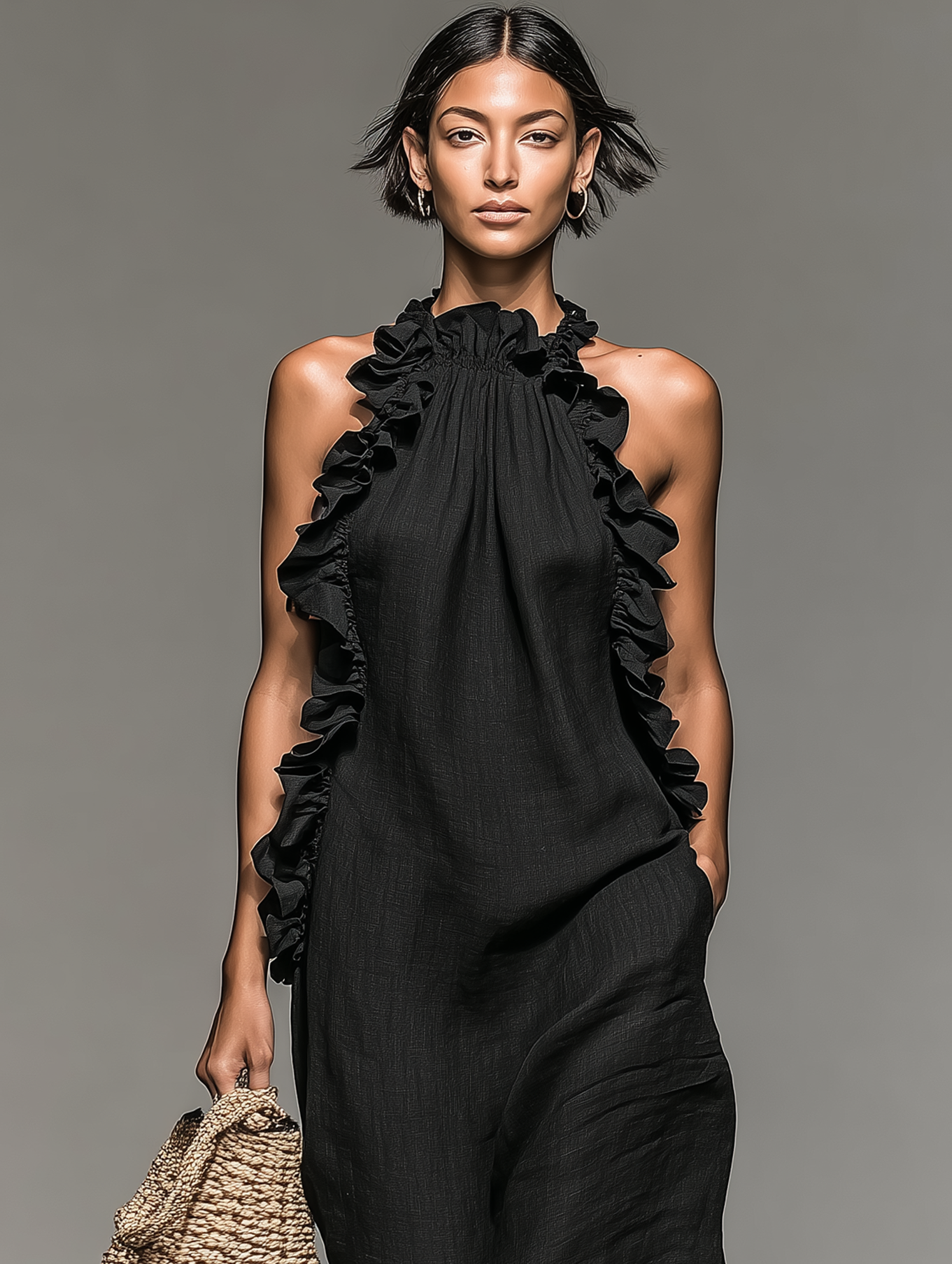 MOREAU LYON | ROBE MAXI VOLANTÉE POUR FEMMES