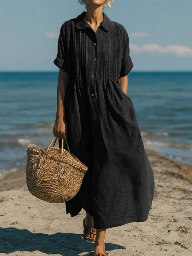 MOREAU LYON | ROBE EN LIN ÉLÉGANTE POUR FEMMES