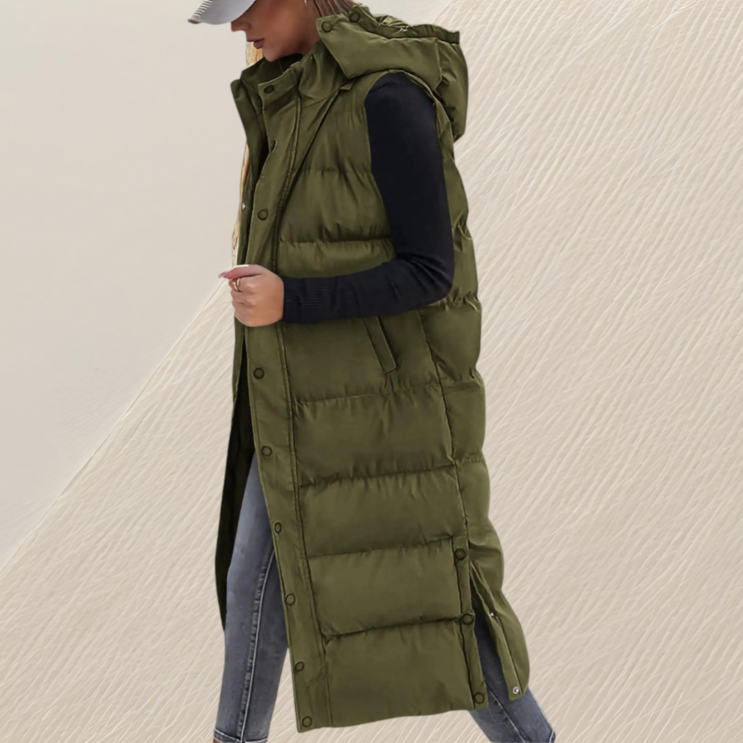 MOREAU LYON | GILET QUILTÉE LONGUE DÉTENDUE POUR FEMMES