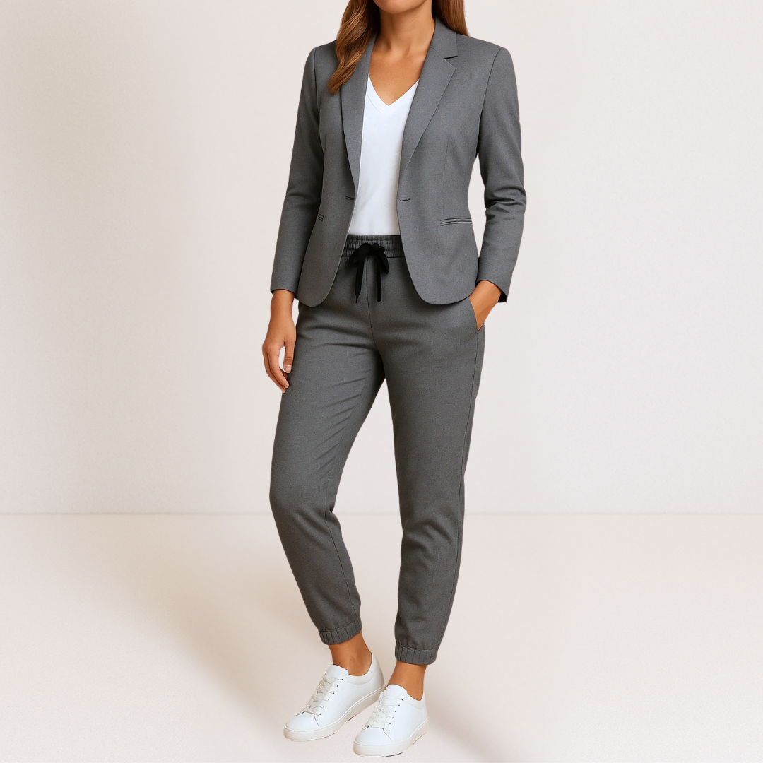 MOREAU LYON | ENSEMBLE COORDONNE BLAZER ET JOGGER SMART CLASSIC POUR FEMME