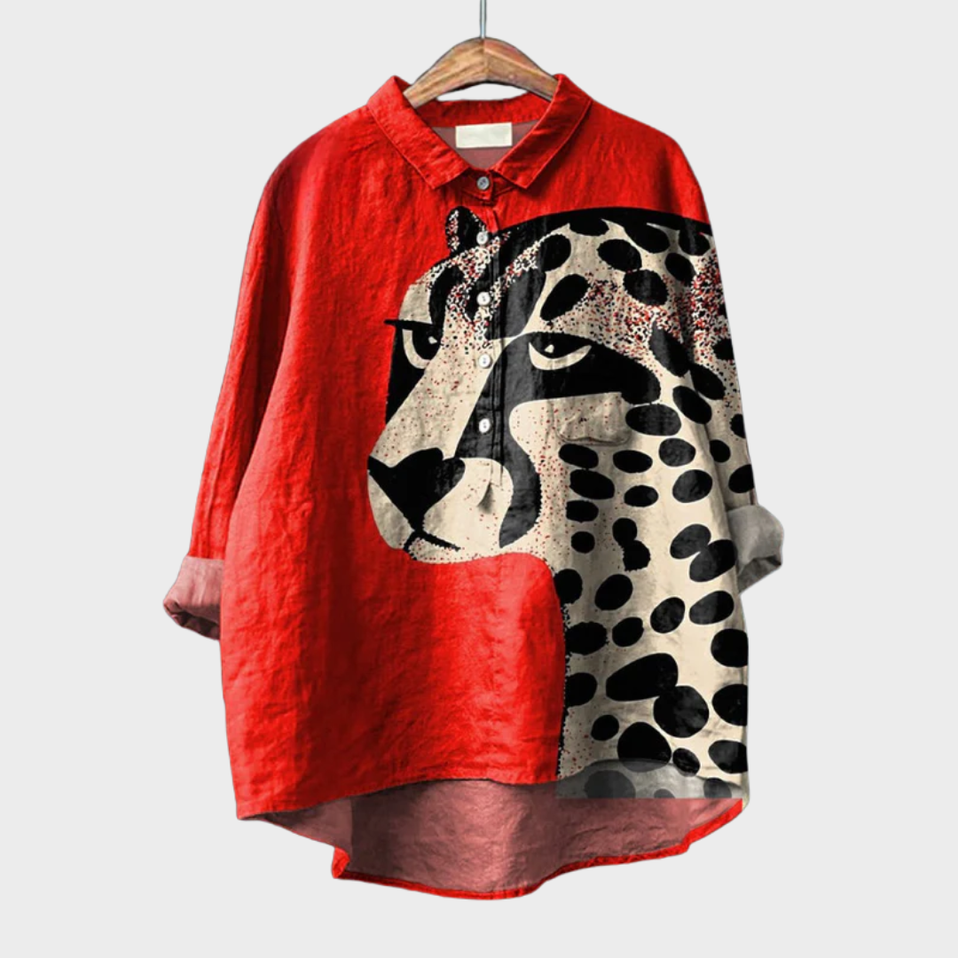 MOREAU LYON | BLOUSE IMPRIMÉ FÉLIN POUR FEMMES