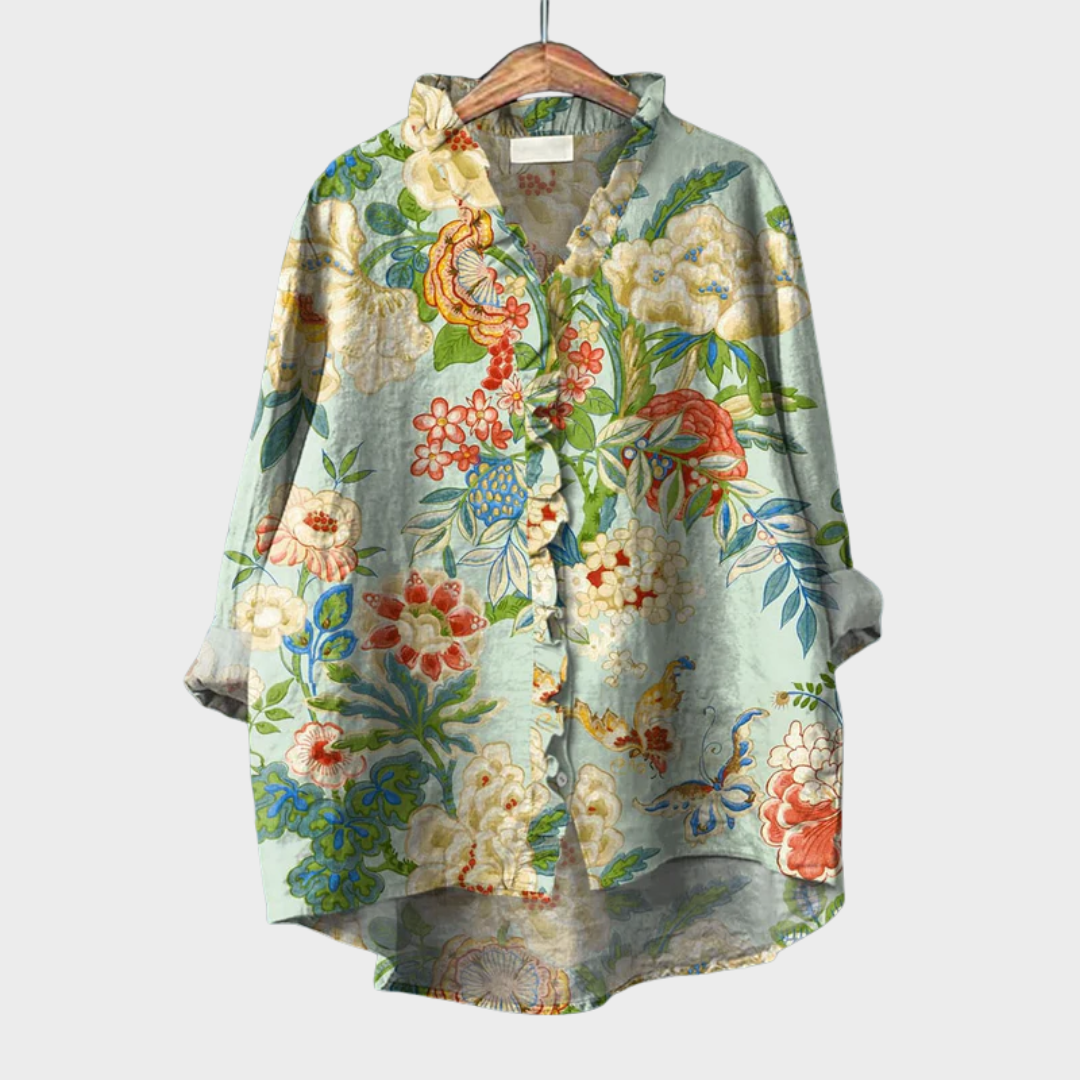 MOREAU LYON | BLOUSE FLEURS ORNEMENTALES POUR FEMMES