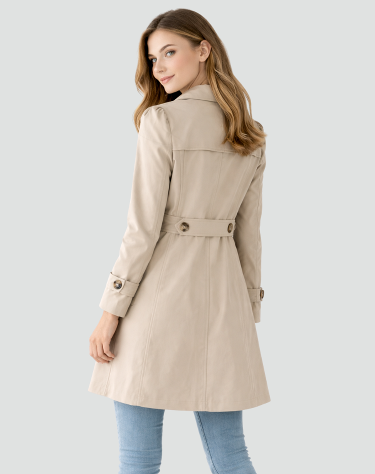 MOREAU LYON | TRANCHÉE MANTEAU CLASSIQUE À REVERS POUR FEMMES