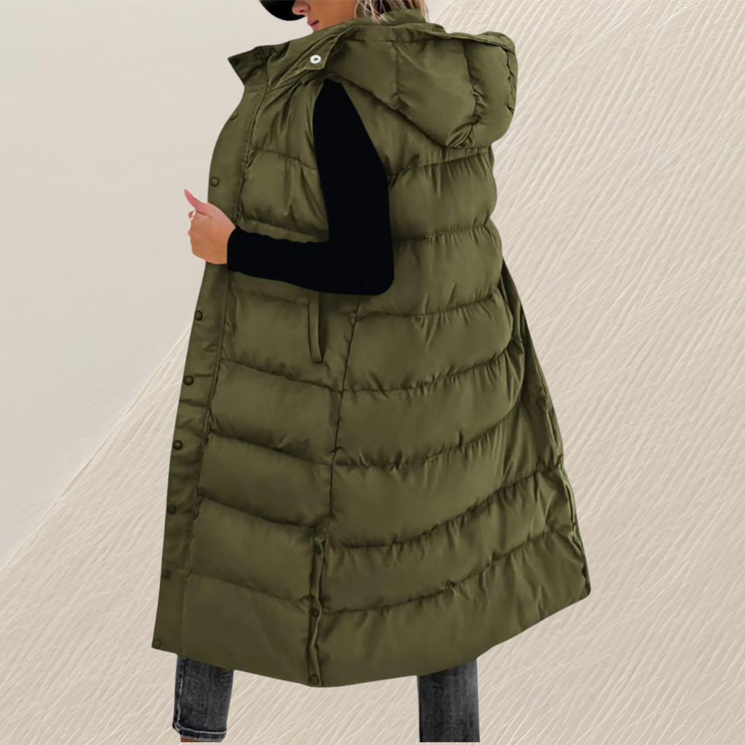 MOREAU LYON | GILET QUILTÉE LONGUE DÉTENDUE POUR FEMMES