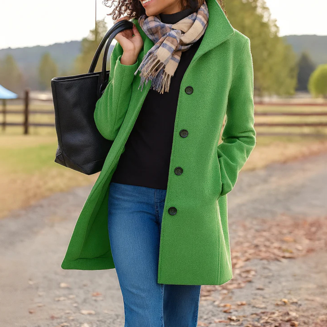 MOREAU LYON | MANTEAU EN LAINE À COUPE DROITE POUR FEMMES