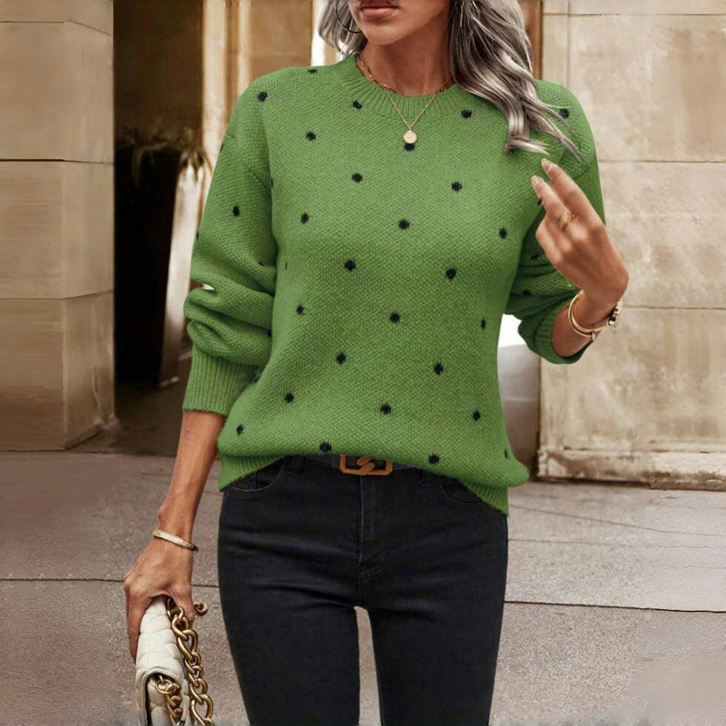 MOREAU LYON | PULL EN MAILLE À POIS POUR FEMME