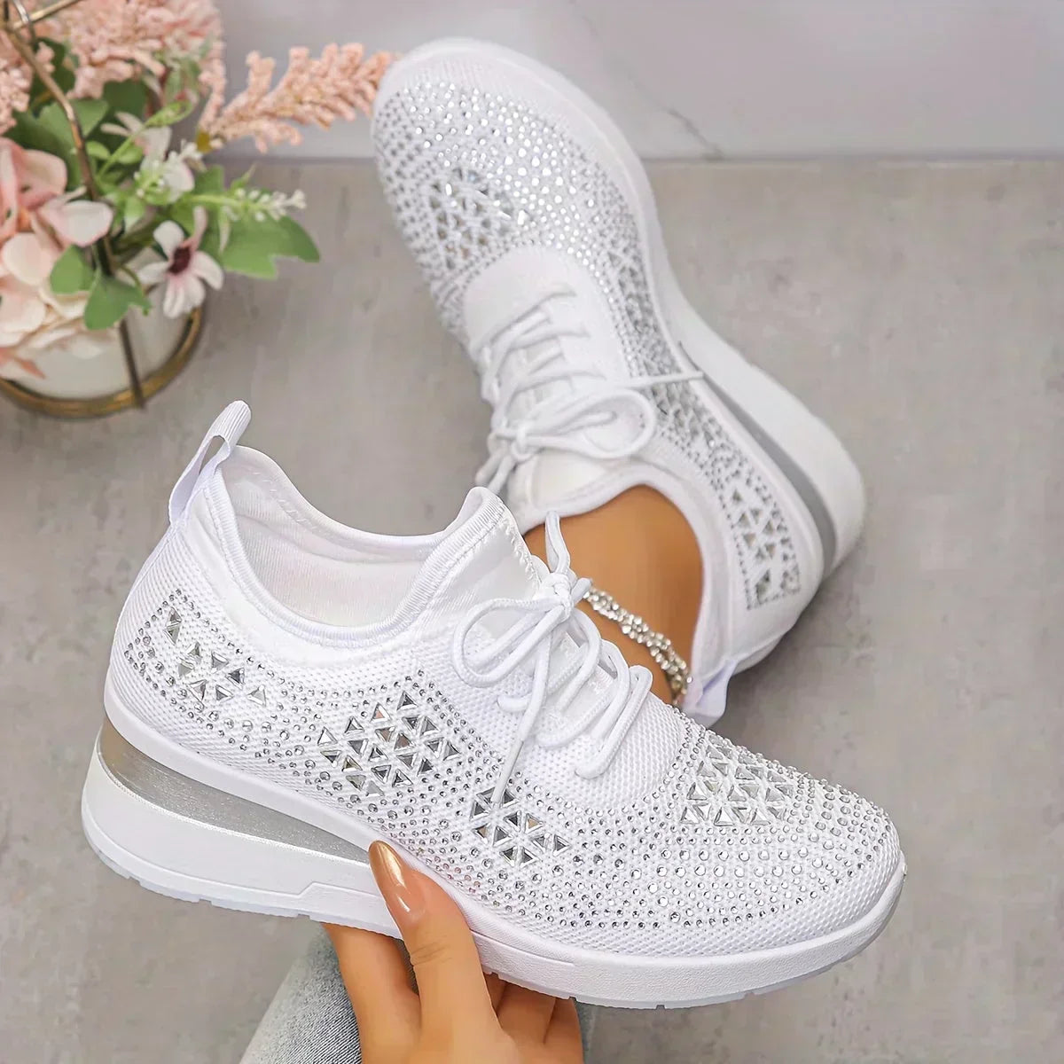 MOREAU LYON | BASKETS EN STRASS POUR FEMMES