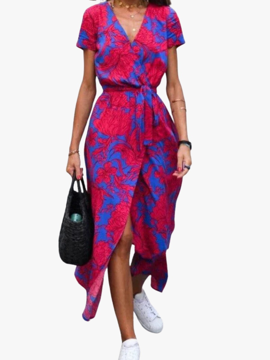 MOREAU LYON | ROBE CINTRÉE COL V POUR FEMMES