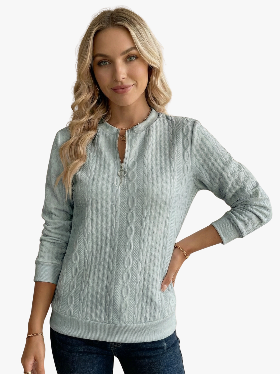 MOREAU LYON | SWEAT ZIPPÉ TEXTURÉ POUR FEMMES