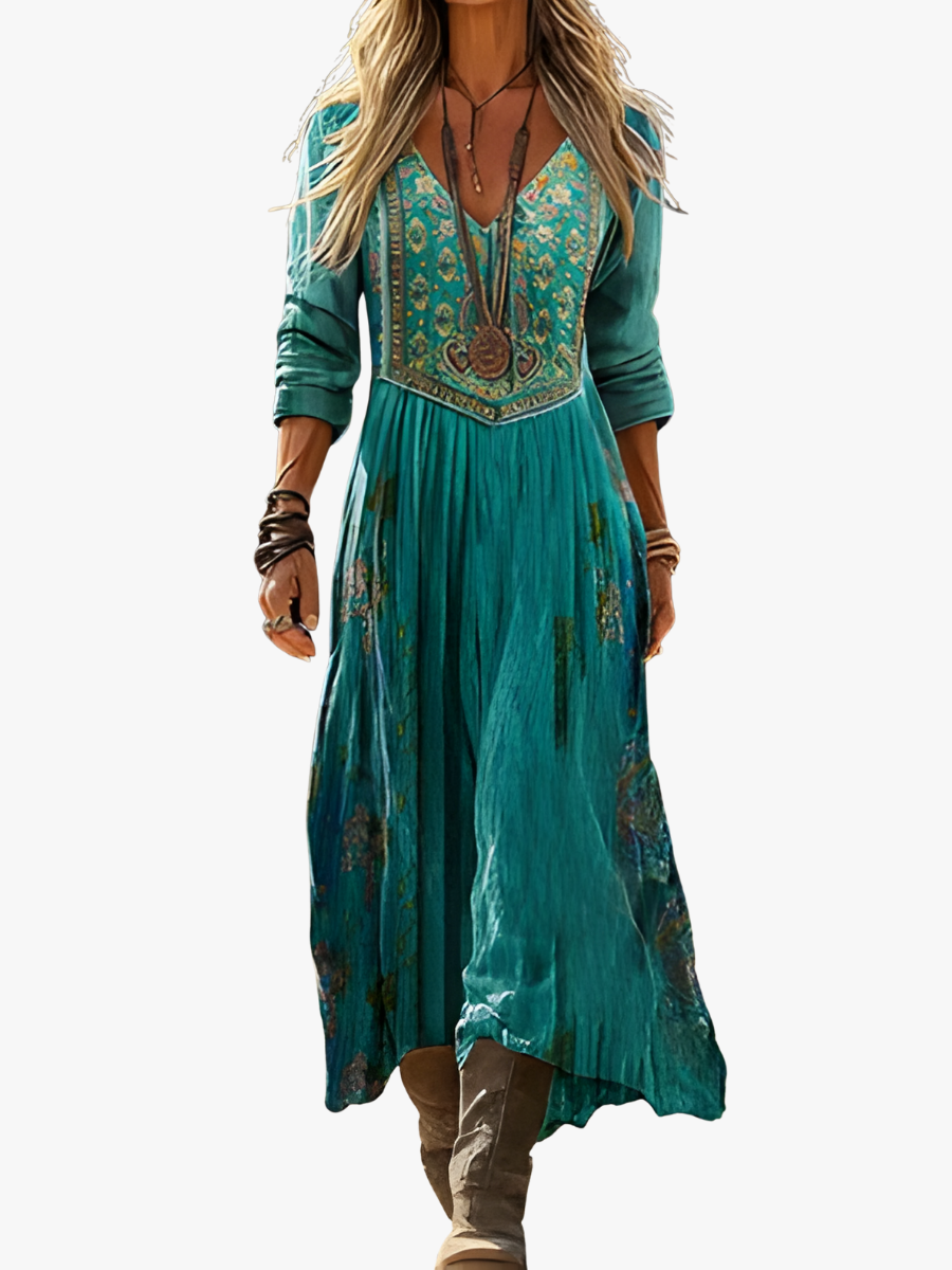 MOREAU LYON | ROBE FLEURIE VINTAGE POUR FEMMES