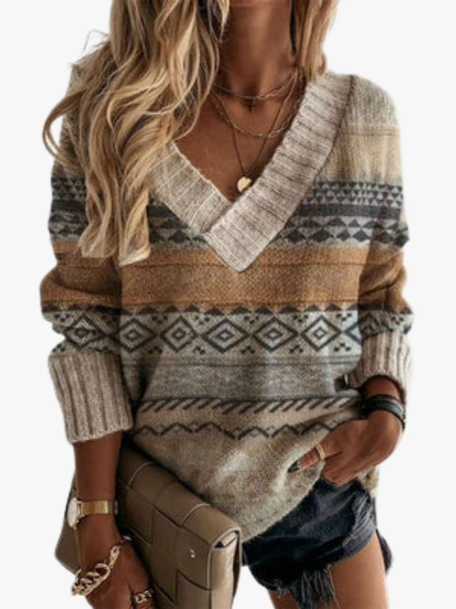MOREAU LYON | PULL TRICOT PATCHWORK POUR FEMMES