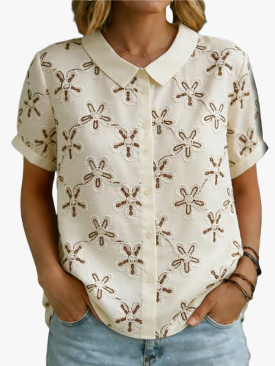 MOREAU LYON | BLOUSE COURTE BRODÉE POUR FEMMES
