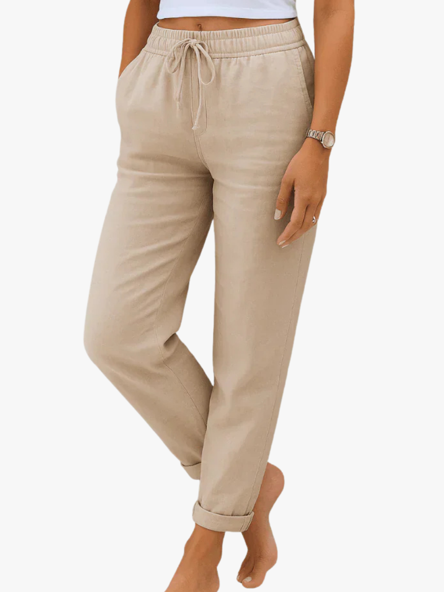 MOREAU LYON | PANTALON EN LIN EXTENSIBLE POUR FEMMES
