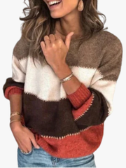 MOREAU LYON | PULL PATCHWORK RAYÉ POUR FEMMES