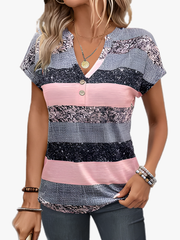 MOREAU LYON | BLOUSE RAYÉE COL V POUR FEMMES