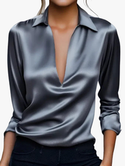 MOREAU LYON | BLOUSE SATINÉE ÉLÉGANTE POUR FEMMES