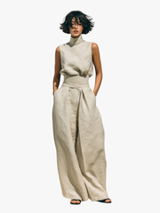 MOREAU LYON | ENSEMBLE PANTALON LARGE EN COTON POUR FEMME