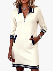 MOREAU LYON | ROBE EN COTON CHIC À MANCHES LONGUES POUR FEMMES