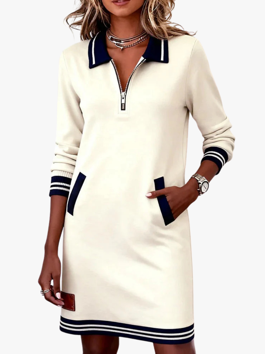 MOREAU LYON | ROBE EN COTON CHIC À MANCHES LONGUES POUR FEMMES