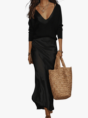 MOREAU LYON | ROBE EN SATIN AVEC BLOUSE POUR FEMME