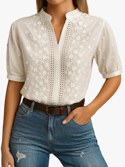 MOREAU LYON | BLOUSE BRODÉE CHIC POUR FEMMES