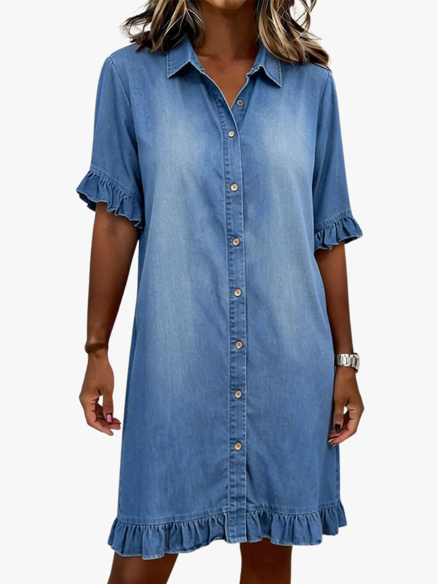 MOREAU LYON | ROBE EN DENIM À BOUTONS POUR FEMMES