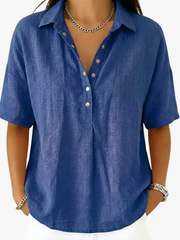 MOREAU LYON | BLOUSE CLASSIQUE À COL EN V POUR FEMME