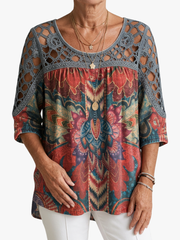 MOREAU LYON | BLOUSE À IMPRIMÉ ETHNIQUE POUR FEMMES