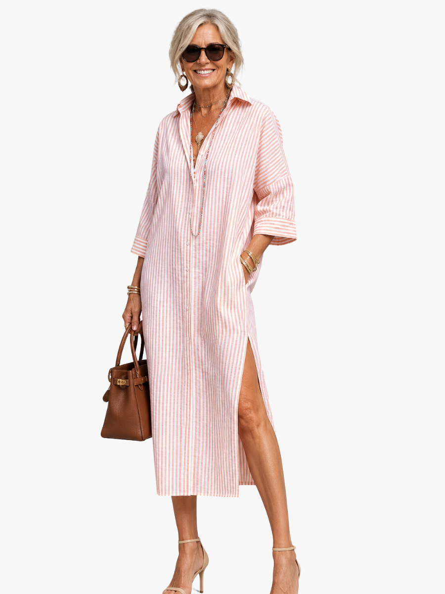 MOREAU LYON | CHIC ROBE MIDI ÉLÉGANTE POUR FEMMES