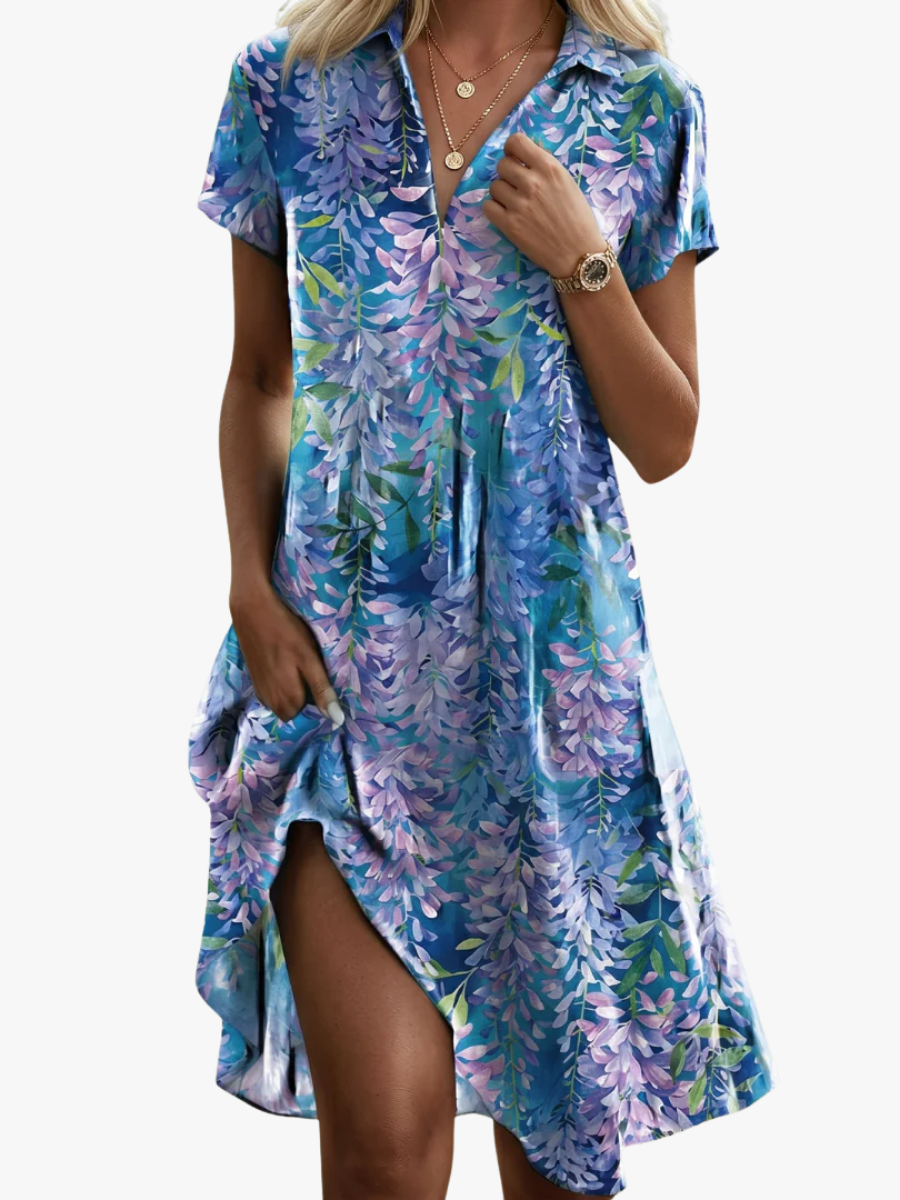 MOREAU LYON | CHIC ROBE MIDI IMPRIMÉE POUR FEMMES
