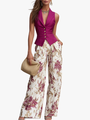 MOREAU LYON | ENSEMBLE PANTALON FLORAL POUR FEMMES
