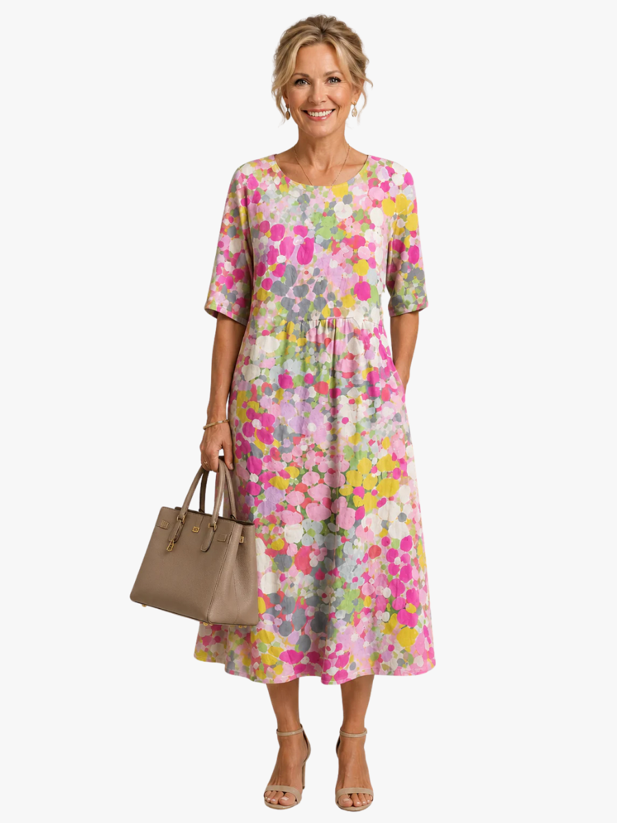 MOREAU LYON | CHIC ROBE FLORALE ÉLÉGANTE POUR FEMMES