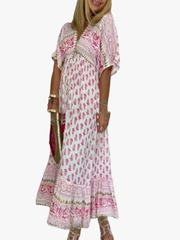 MOREAU LYON | CHIC ROBE MAXI IMPRIMÉE POUR FEMMES