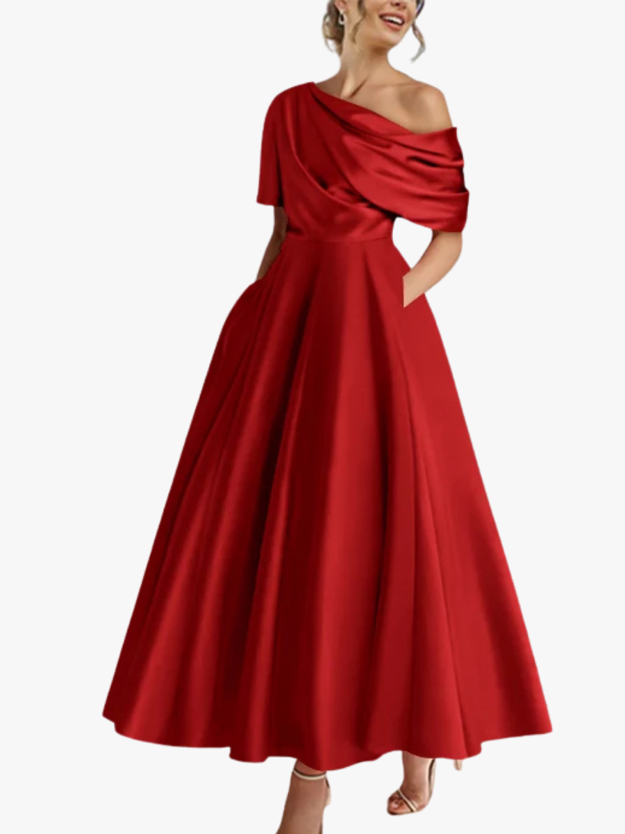 MOREAU LYON | ROBE TRAPÈZE EN SATIN POUR FEMME