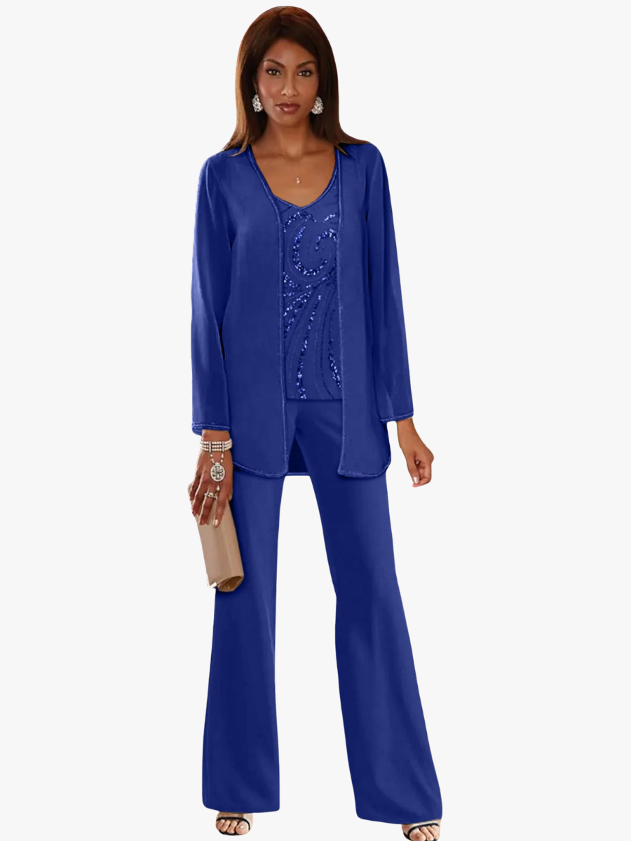 MOREAU LYON | PANTALON CHIFFON ENSEMBLES ÉLÉGANTE POUR FEMMES