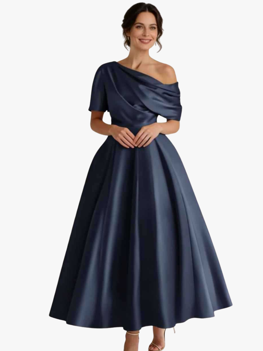 MOREAU LYON | ROBE TRAPÈZE EN SATIN POUR FEMME