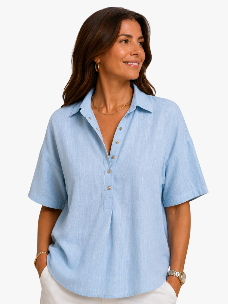 MOREAU LYON | CHIC BLOUSE COL V POUR FEMMES