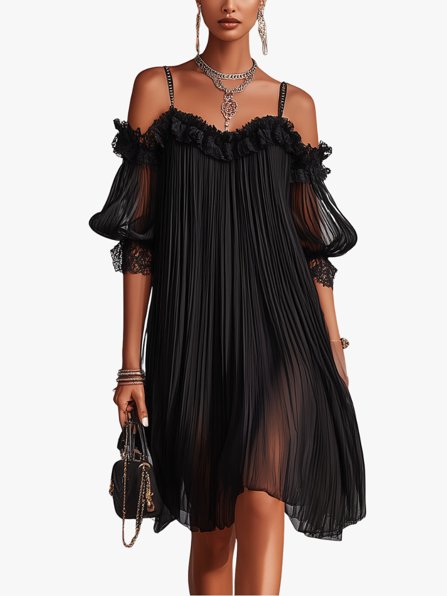 MOREAU LYON | CHIC ROBE MINI EN DENTELLE POUR FEMMES