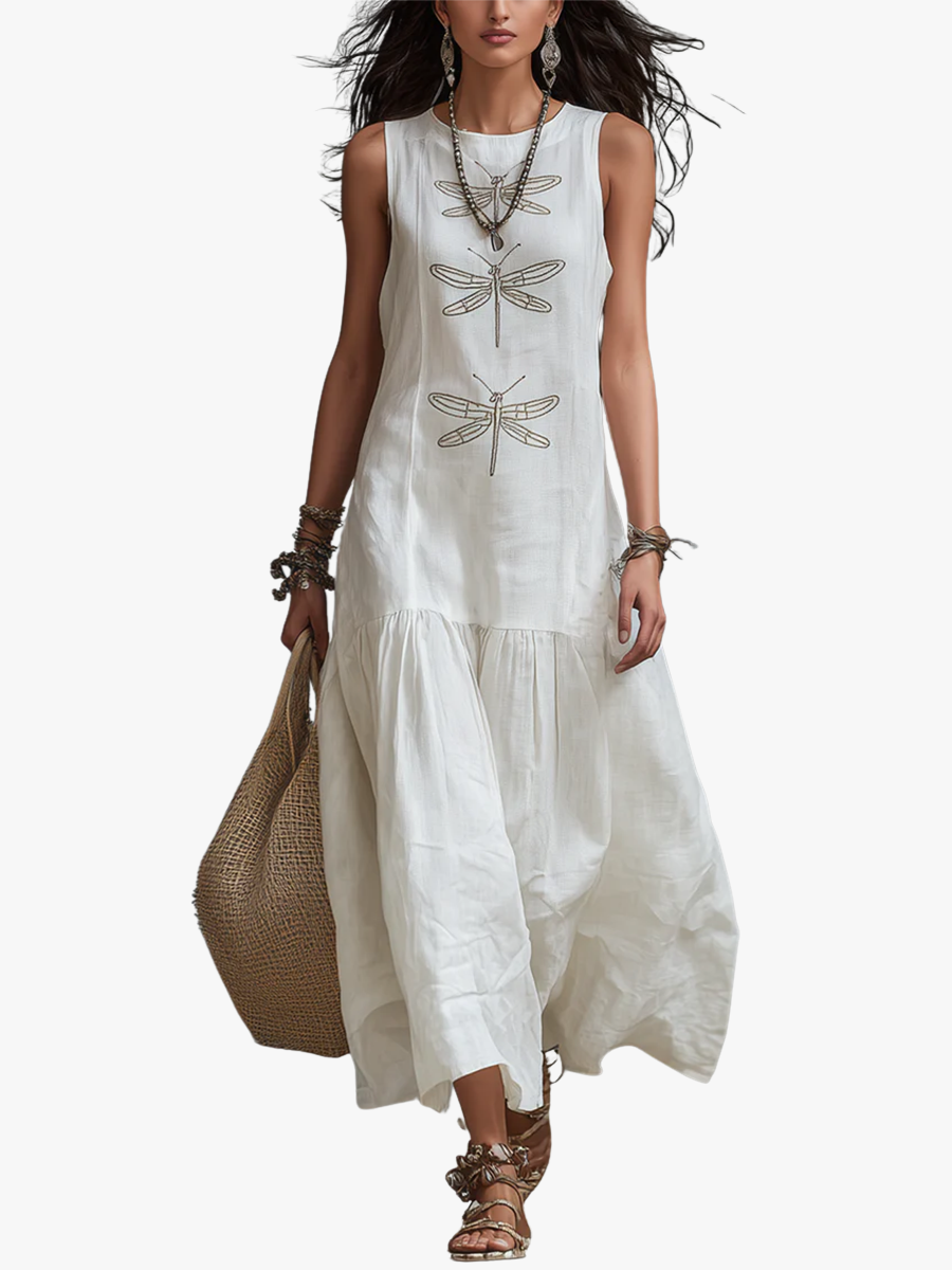 MOREAU LYON | CHIC ROBE MAXI SANS MANCHES POUR FEMMES