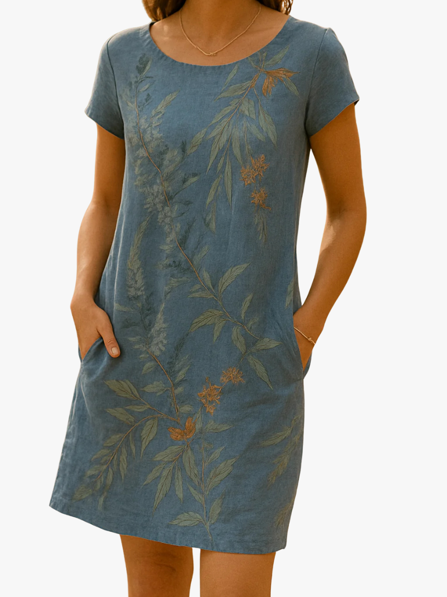 MOREAU LYON | ROBE IMPRIMÉE À COL ROND POUR FEMMES