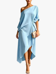 MOREAU LYON | ROBE DRAPÉE À UNE ÉPAULE POUR FEMMES