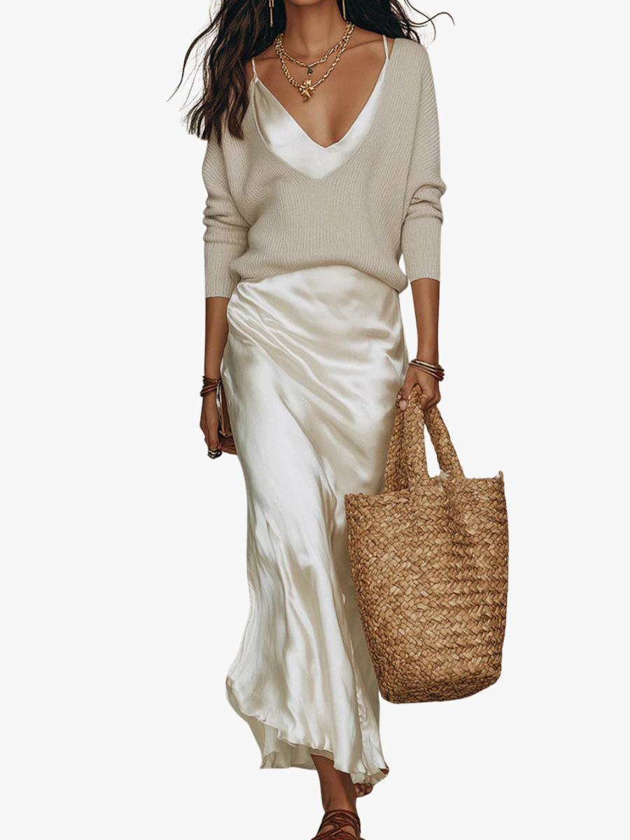 MOREAU LYON | ENSEMBLE DE ROBE MIDI EN POUR FEMMES