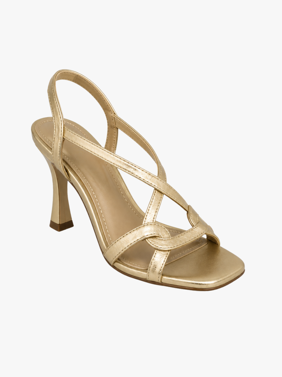 MOREAU LYON | SANDALES DORÉES À BRIDES POUR FEMME