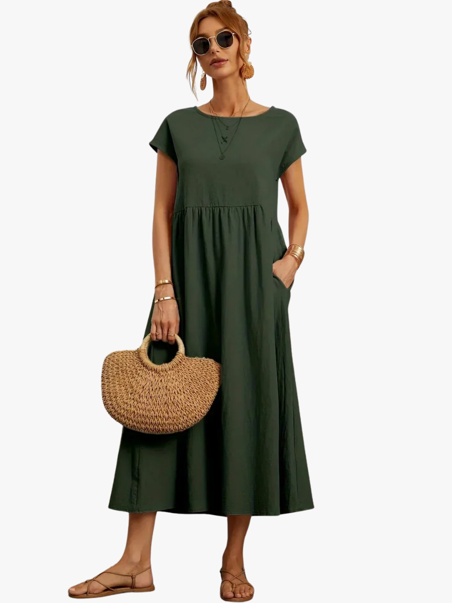MOREAU LYON | ROBE MIDI PLISSEE POUR FEMMES