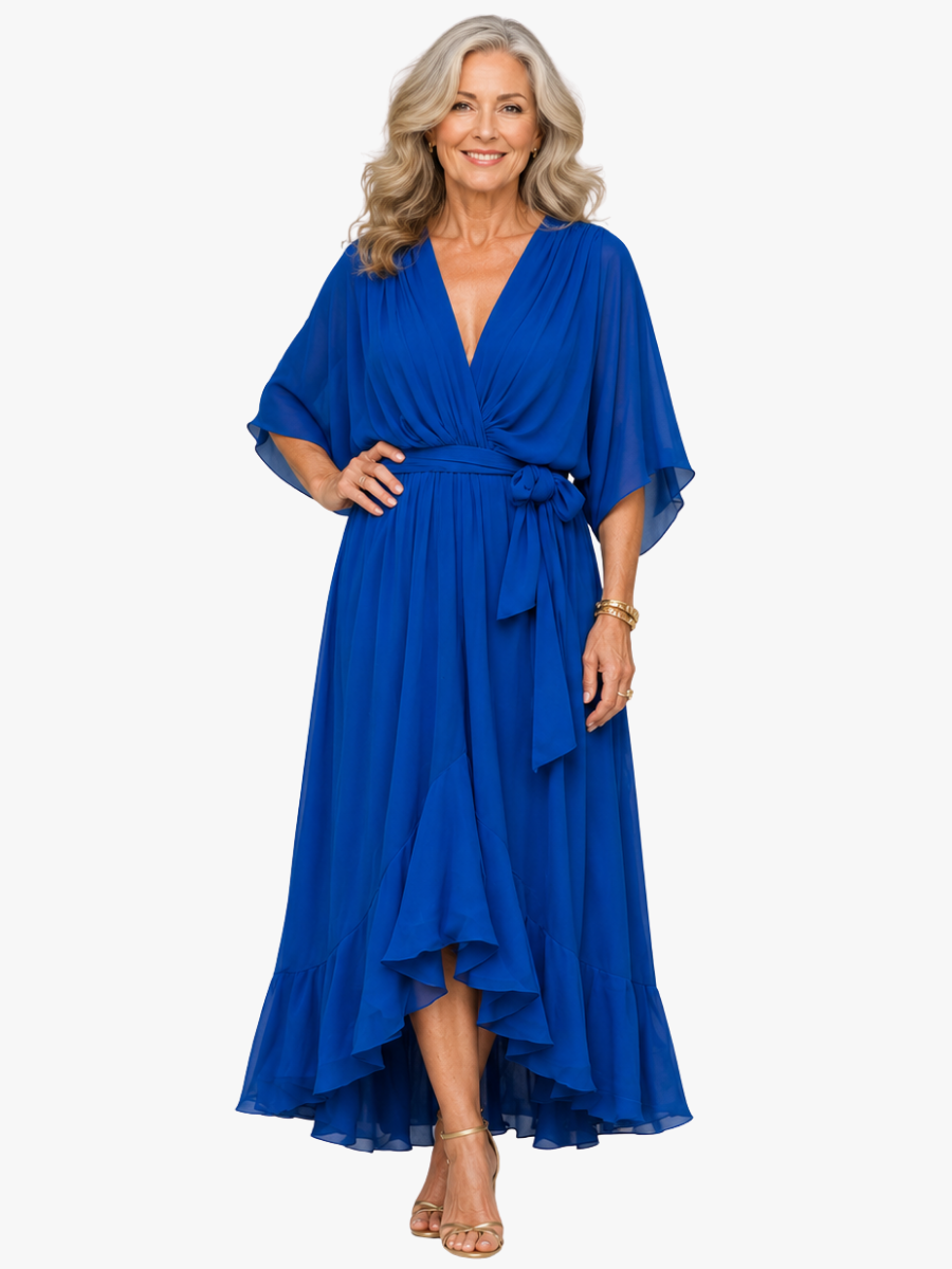 MOREAU LYON | ROBE MAXI DRAPÉE ÉLÉGANTE POUR FEMMES