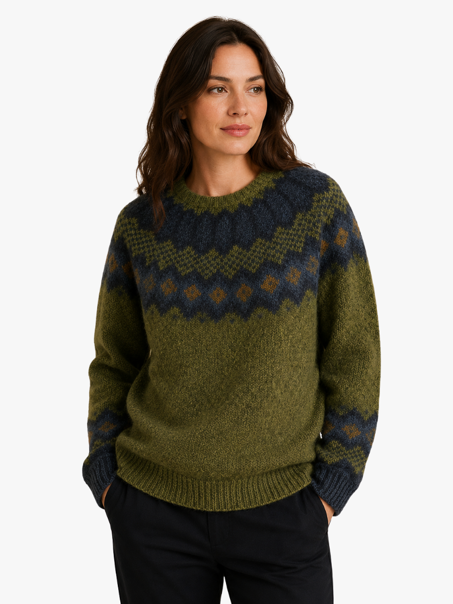 MOREAU LYON | SWEAT-SHIRT À MOTIF NORDIQUE POUR FEMMES